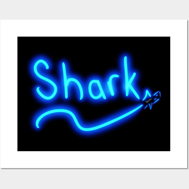 Glow Shark Wall Art by Wolfgon Designs